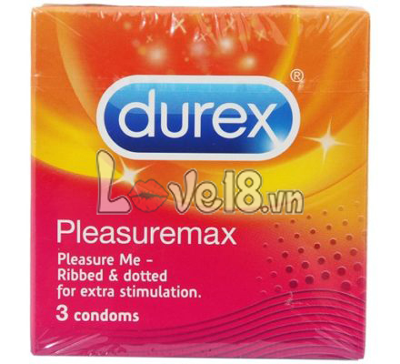 Bao Cao Su Gân Gai Durex Pleasuremax Hộp 3 Cái – Chính Hãng