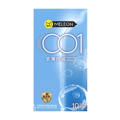 Bao cao su Meleon 001 Thin And Moist - Mỏng và ẩm - Hộp 10 cái