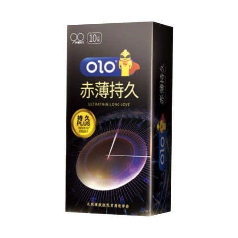 Bao cao su OLO 0.01 Black - Siêu mỏng kéo dài thời gian - Hộp 10 cái