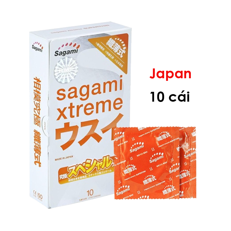 Bao cao su Sagami Xtreme Super Thin - Siêu mỏng ôm sát - Hộp 10 cái