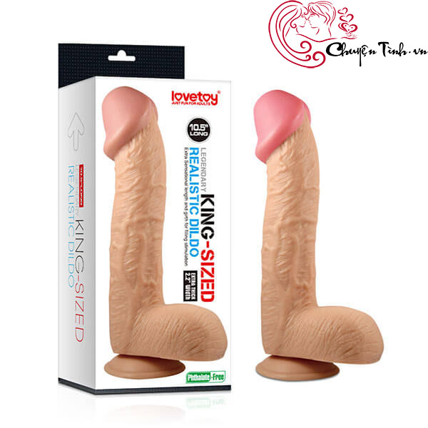 Dương vật siêu size to khủng LoveToy- the King giống thật cao cấp mềm