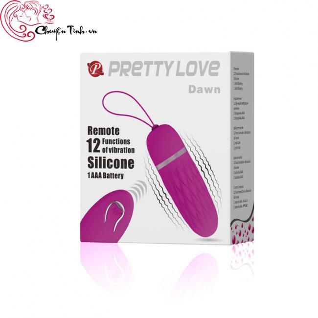 Trứng rung điều khiển không dây pin - Pretty Love Dawn