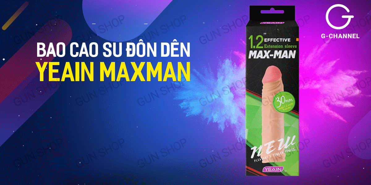 Đại lý Bao cao su đôn dên tăng kích thước Yeain Maxman tăng 3cm  loại tốt