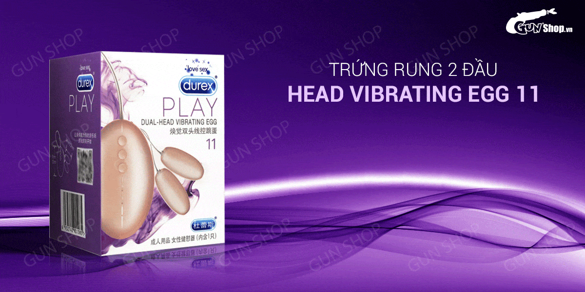 Trứng rung Durex 2 đầu 12 chế độ rung kích thích mạnh mẽ