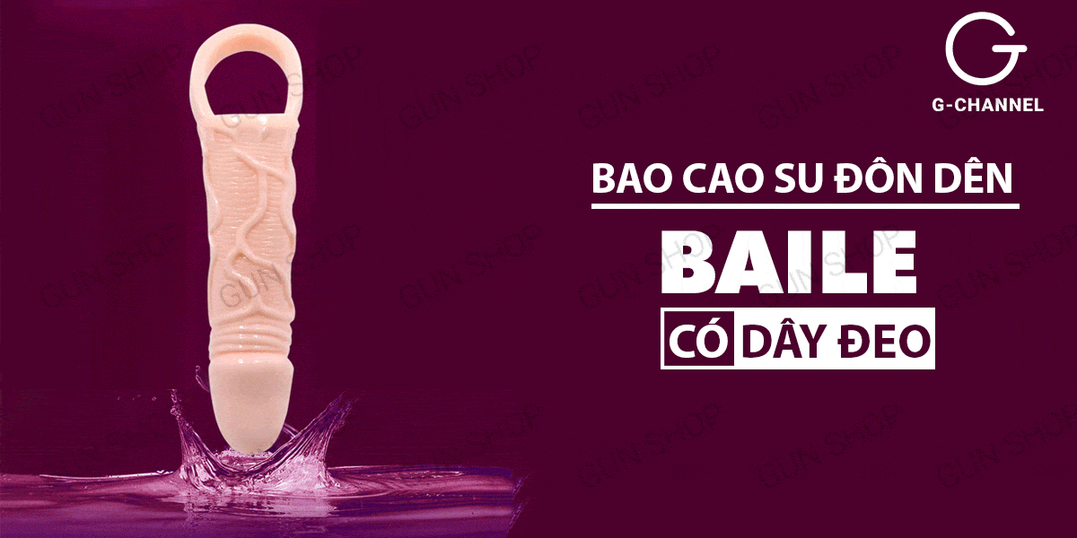 Sỉ Bao cao su đôn dên tăng kích thước có dây đeo Baile Extension  mới nhất
