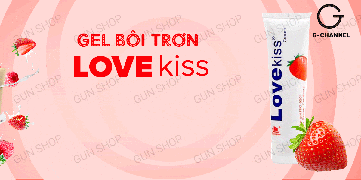 Gel bôi trơn Love Kiss hương dâu 100ml tăng khoái cảm ngọt ngào