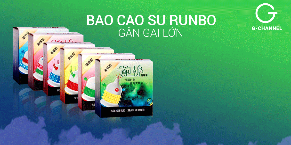 Bộ 3 bao cao su Runbo gai lớn - Siêu mỏng, an toàn, giá tốt
