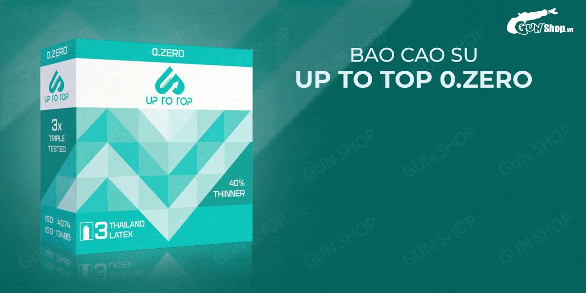 Bộ 2 hộp bao cao su Up To Top siêu mỏng, cảm giác thật, hương thơm nhẹ nhàng
