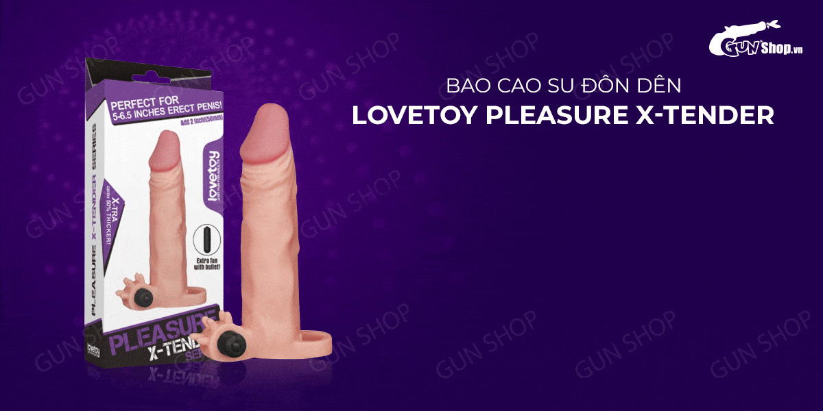 Bao cao su đôn dên rung mạnh tăng kích thước Lovetoy hot