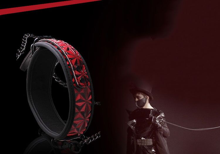 Khóa cổ da BDSM an toàn kích thích cảm giác mới lạ