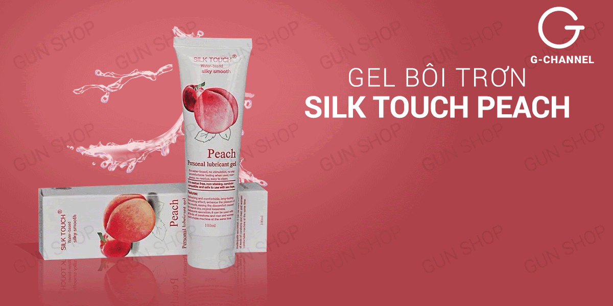 Gel bôi trơn hương đào Silk Touch 100ml mượt mà kích thích khoái cảm