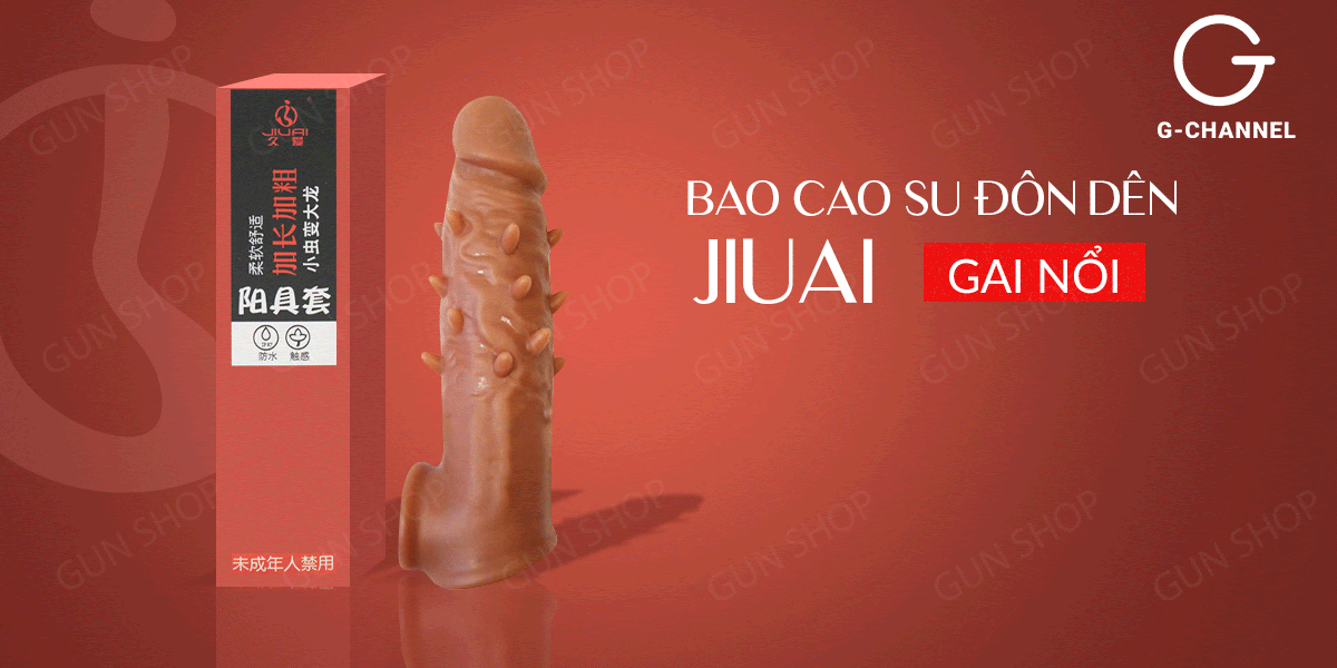 Nhập sỉ Bao cao su đôn dên tăng kích thước Jiuai - Gai nổi  hàng mới về