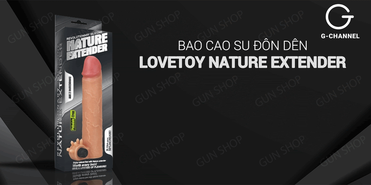 Bao cao su đôn dên rung tăng kích thước 38mm Lovetoy Nature