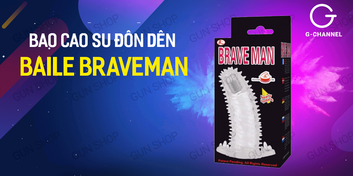 Đánh giá Bao cao su đôn dên tăng kích thước rung phần đầu dương vật Baile Braveman  có tốt không?
