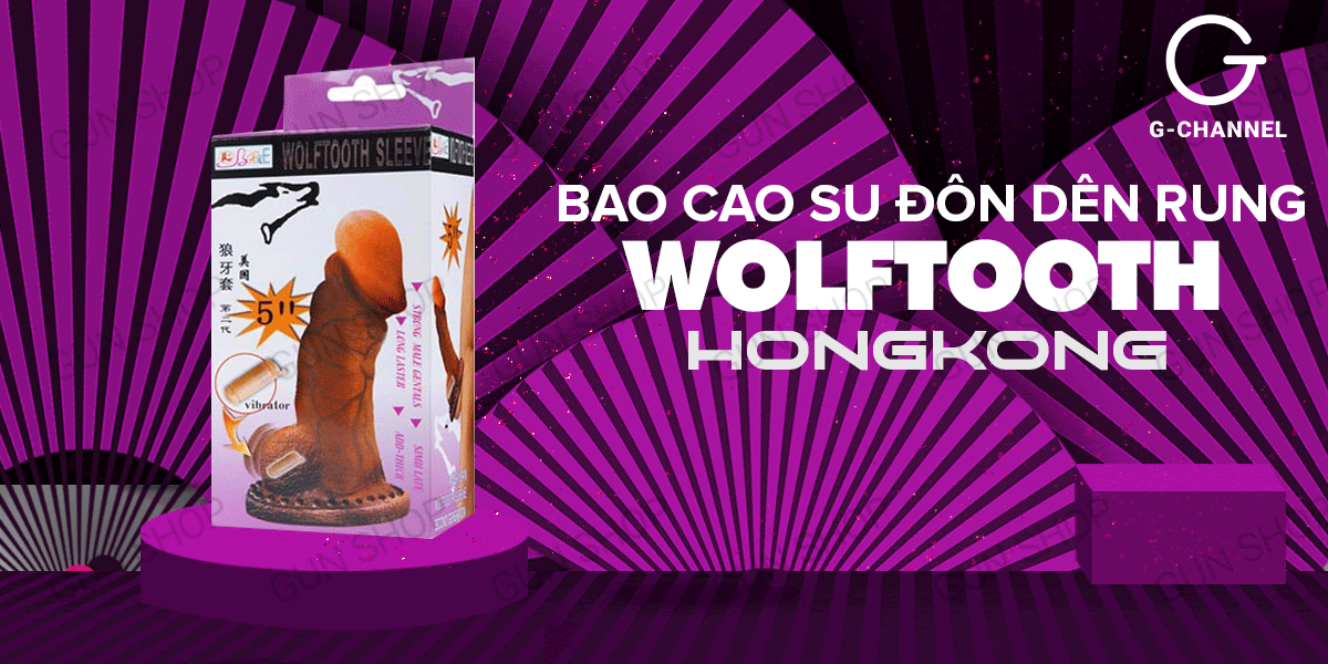 Bao cao su đôn dên Baile Wolftooth silicon cao cấp rung pin