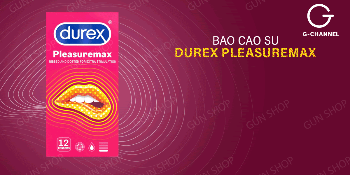 Bao cao su Durex Pleasuremax gân gai kích thích mạnh hộp 12 cái Bao cao su Durex Pleasuremax gân gai kích thích mạnh hộp 12 cái