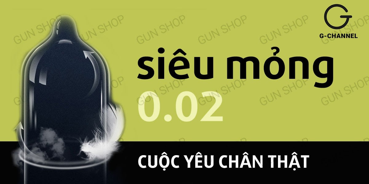 Bao cao su Kimono Vàng Siêu mỏng 0.02mm Hộp 12 cái kích thích cảm xúc