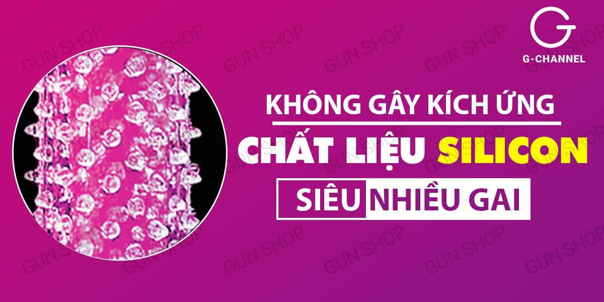 Địa chỉ bán Bao cao su đôn dên tăng kích thước Crytal Sleeve - Gai mềm  nhập khẩu