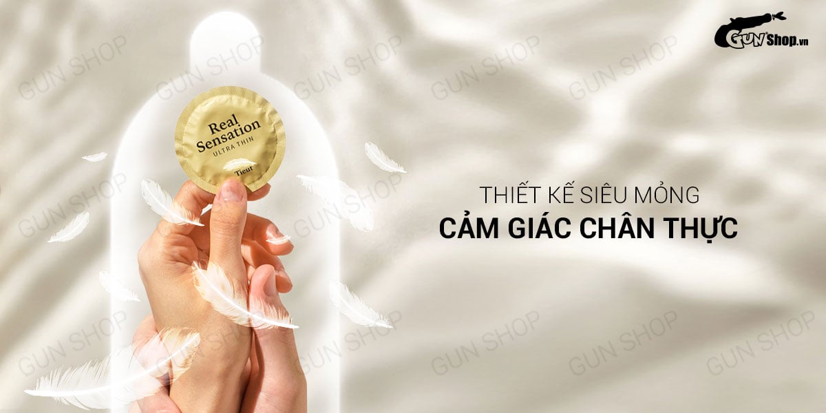 Bao cao su Real Sensation siêu mỏng hộp 12 cái an toàn thoải mái