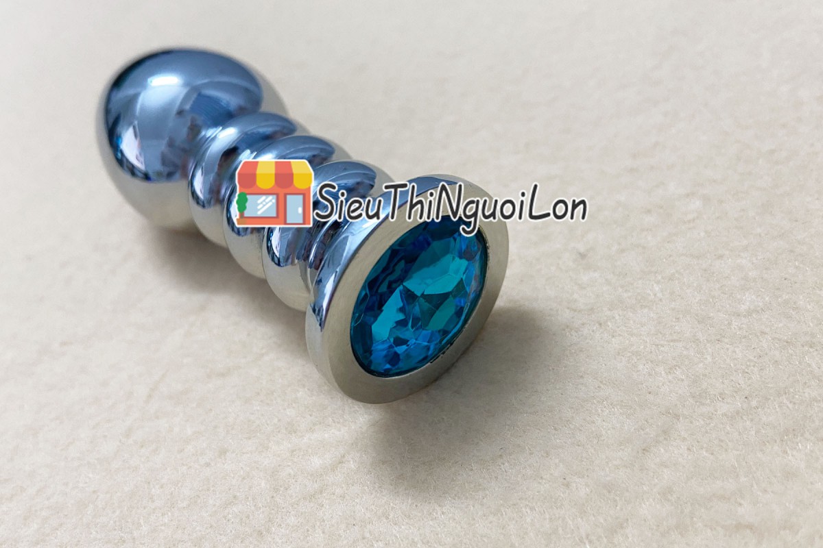 Máy mát xa hậu môn inox đế pha lê sang trọng kích thích sâu