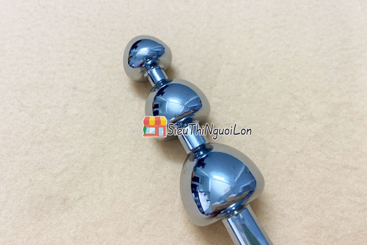 Dụng cụ kích thích hậu môn inox 3 khấc an toàn thoả mãn
