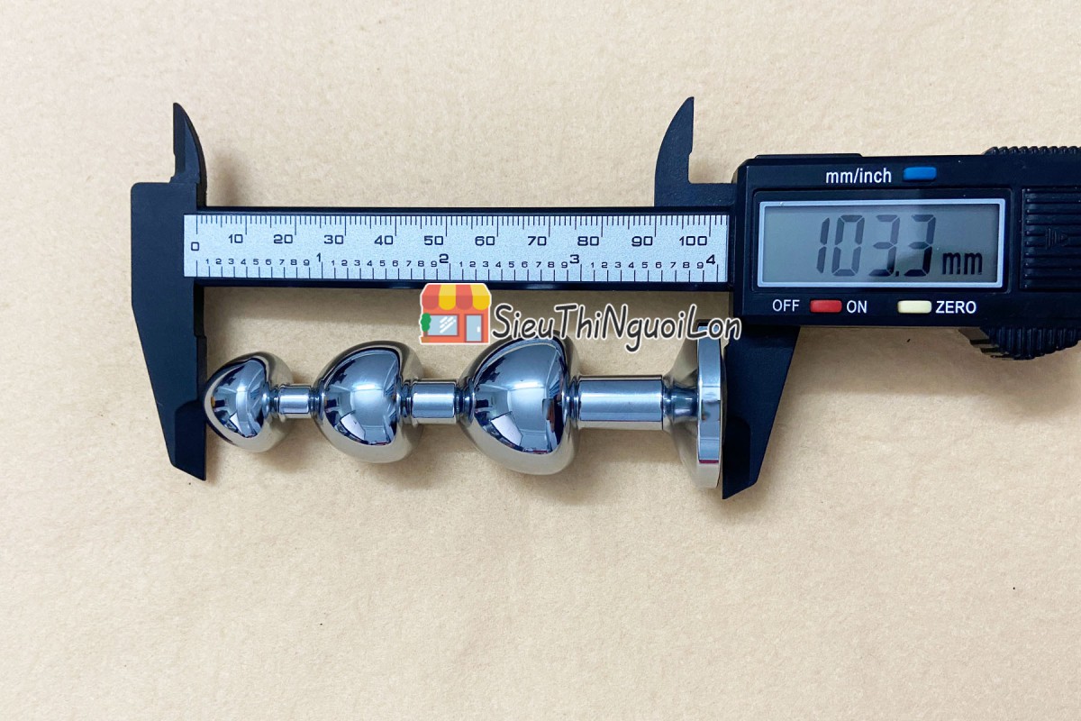 Dụng cụ kích thích hậu môn inox 3 khấc an toàn thoả mãn