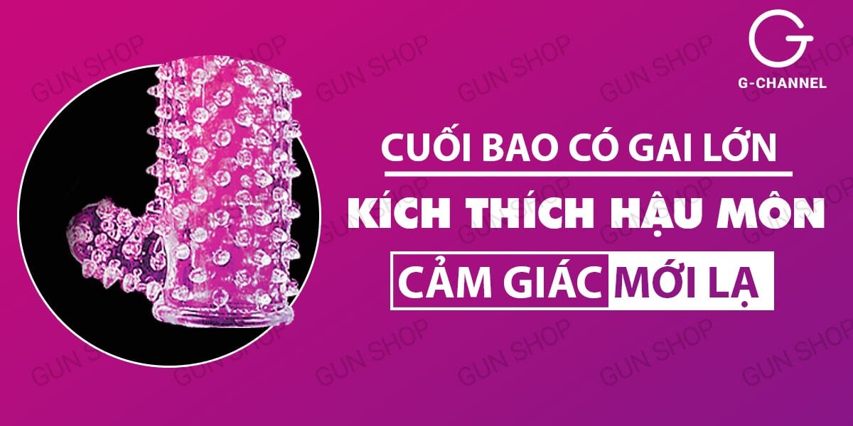 Địa chỉ bán Bao cao su đôn dên tăng kích thước Crytal Sleeve - Gai mềm  nhập khẩu