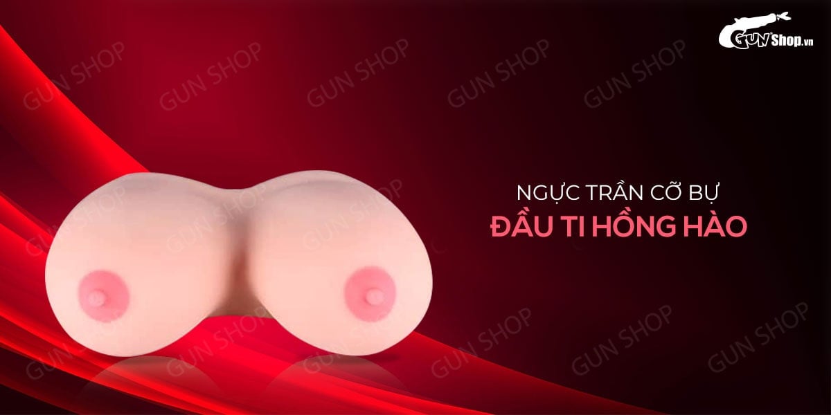 Ngực giả silicon trần mềm mại kèm trứng rung 2 đầu pin Joko