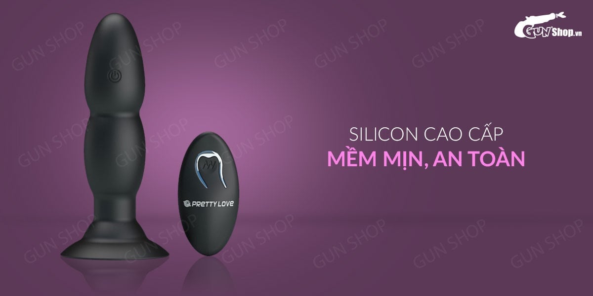 Que rung hậu môn 4 chế độ điều khiển từ xa silicon cao cấp Pretty Love Que rung hậu môn 4 chế độ điều khiển từ xa silicon cao cấp Pretty Love