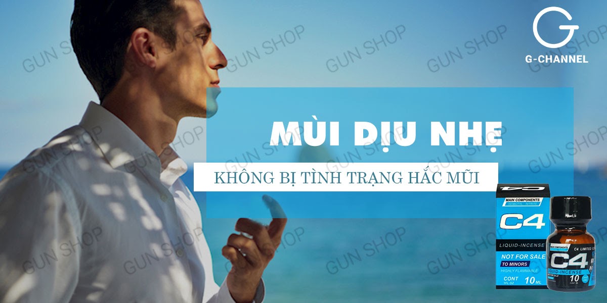 Popper C4 Blue 10ml Mỹ USA chính hãng tăng khoái cảm nhanh