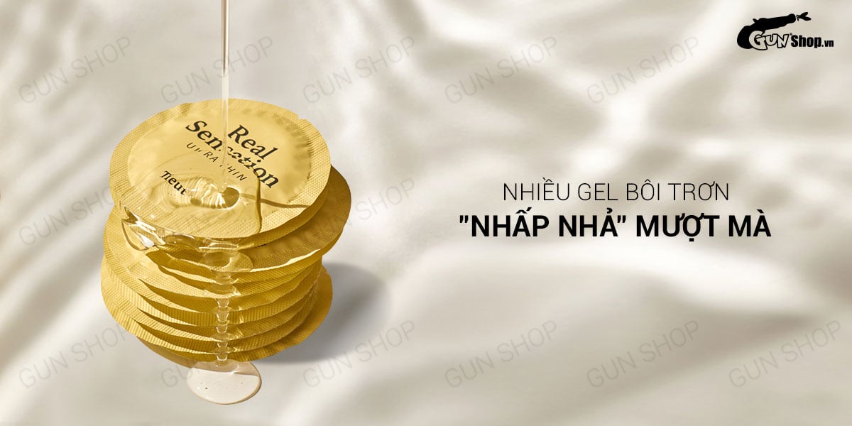 Bao cao su Real Sensation siêu mỏng hộp 12 cái an toàn thoải mái