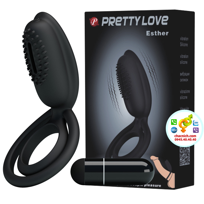 Vòng đeo dương vật Prettylove Esther kích thích điểm G tột đỉnh