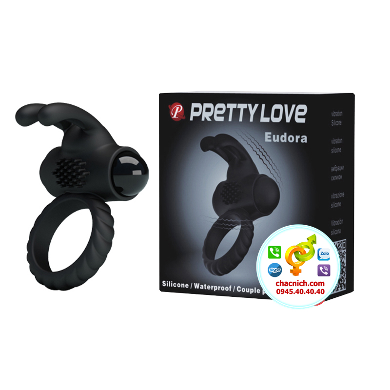 Vòng rung dương vật Prettylove Eudora kích thích điểm G siêu mê