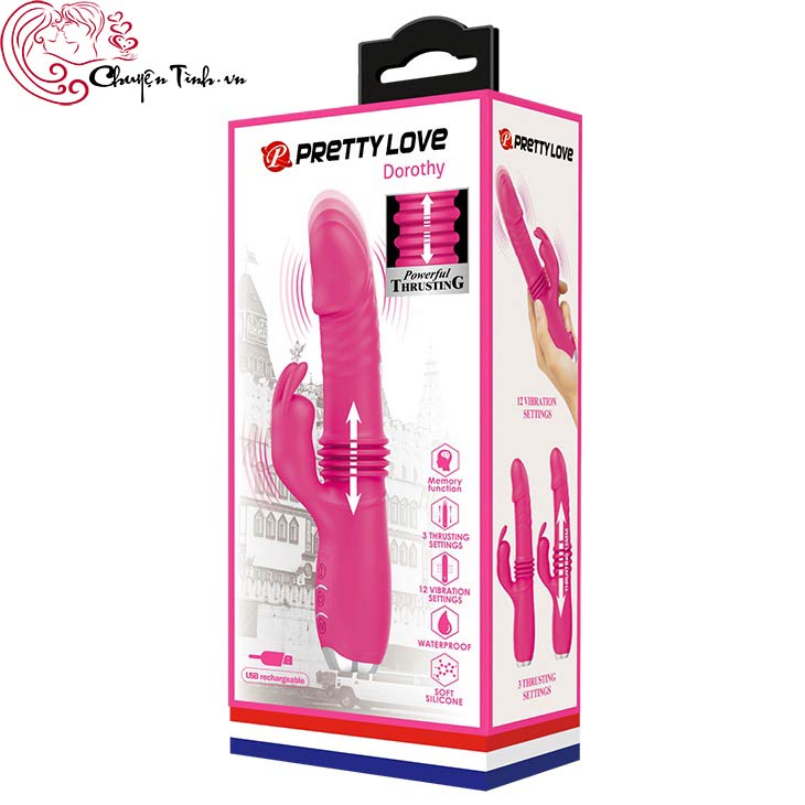 Dương Vật Giả Mini Rung Thụt Siêu Mạnh Silicon An Toàn