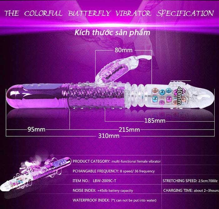 Dương vật rung thụt ngoáy Libo silicone cao cấp tăng khoái cảm