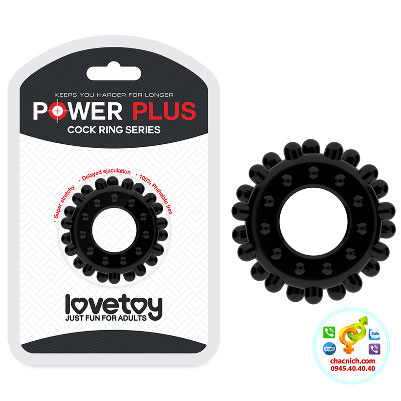 Vòng silicon chống xuất tinh sớm tăng khoái cảm bạn tình Lovetoy Mỹ POWER PLUS