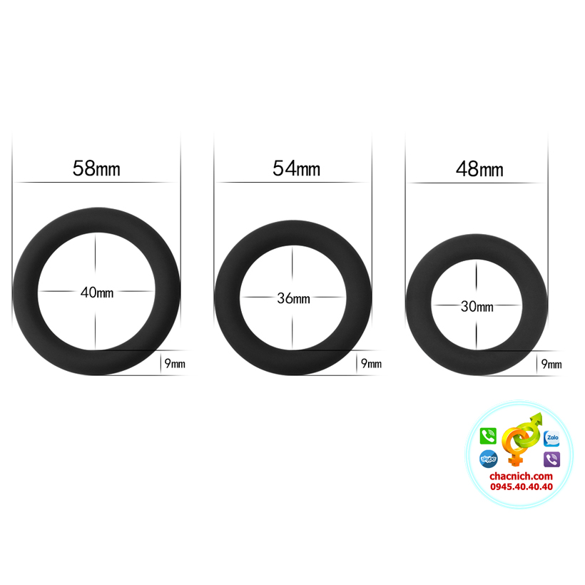 Bộ3vòngthắtLovetoySiliconeMềmMịnPowerPlusGiúpKéoDài