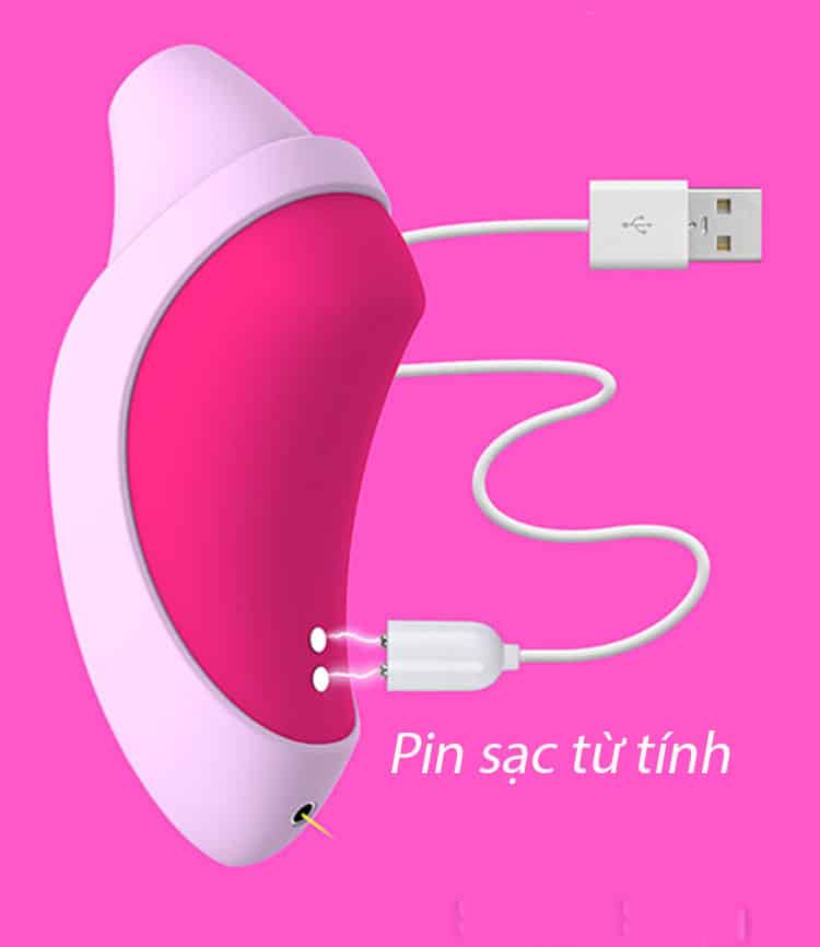 Máy Rung Mini Hút Mềm Mại Kèm Trứng Rung Cao Cấp MS41C