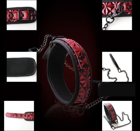 Khóa cổ da BDSM an toàn kích thích cảm giác mới lạ