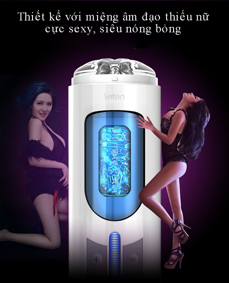 Âm đạo giả Leten gắn tường 360 độ sạc USB bền bỉ thoả mãn