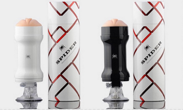 Spider Man Masturbator âm đạo giả silicon mềm rung xoay đa tư thế nam giới