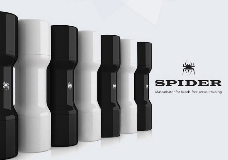 Spider Man Masturbator âm đạo giả silicon mềm rung xoay đa tư thế nam giới