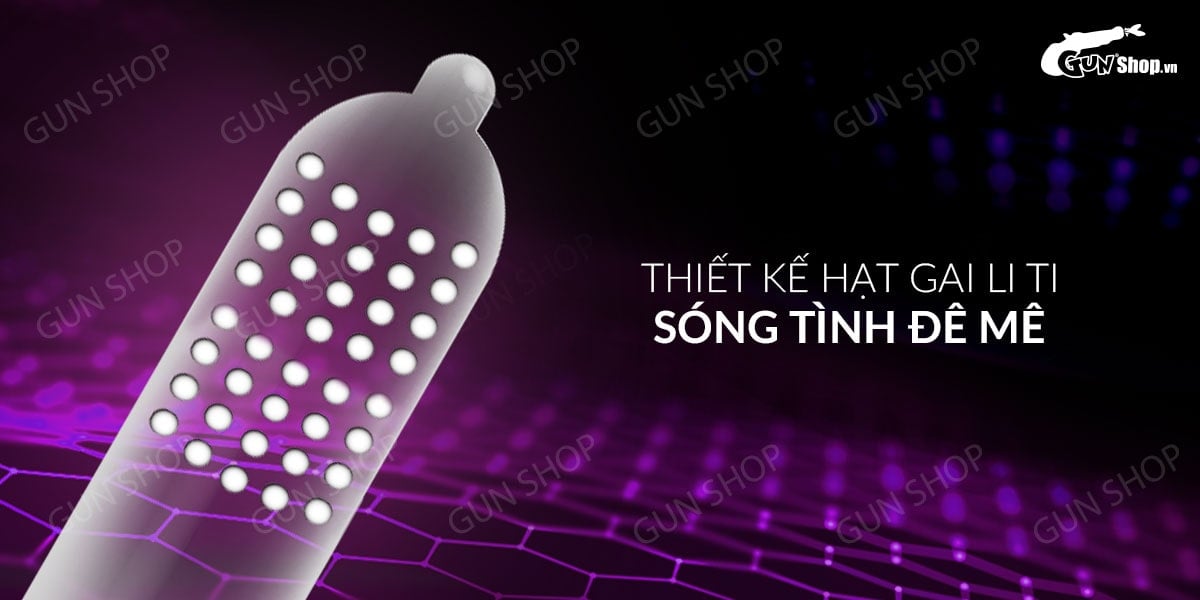 Muaisi 0.03 Bao Cao Su Siêu Mỏng Có Hạt Hộp 12 Cái Thoải Mái