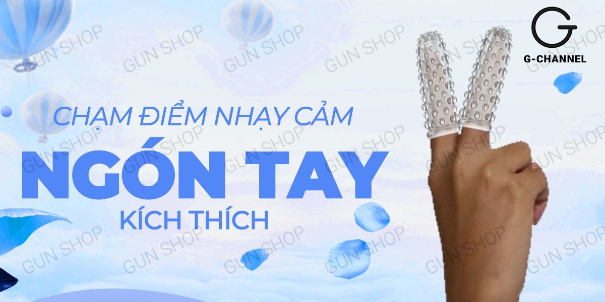 Bao cao su 2 ngón tay dài Aichao - Gai nổi lớn - Hộp 2 cái