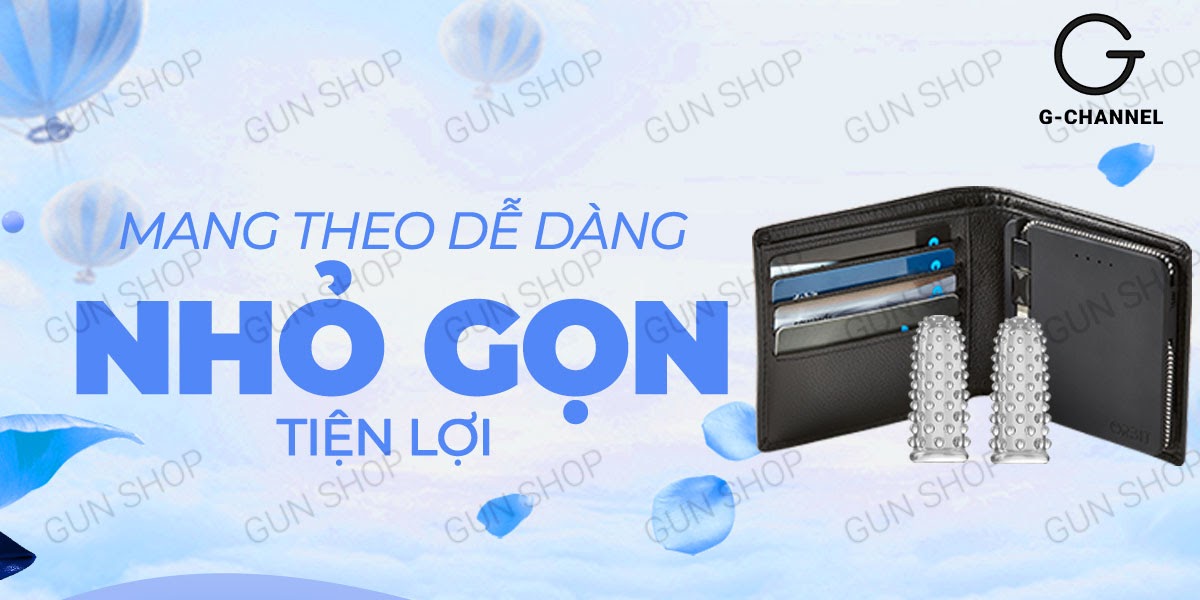 Bao cao su 2 ngón tay dài Aichao - Gai nổi lớn - Hộp 2 cái