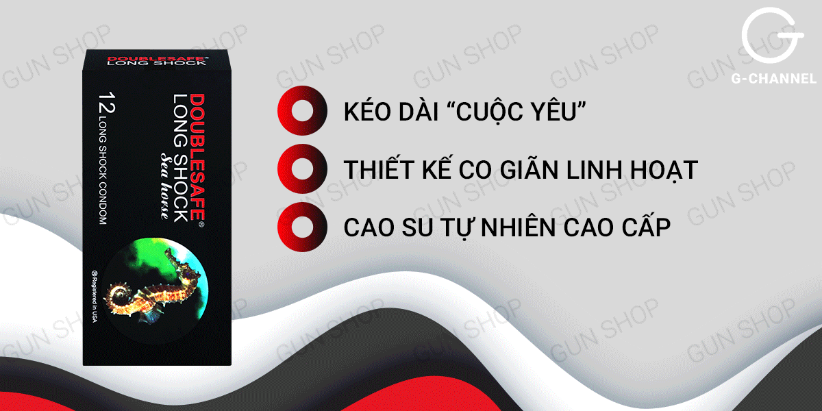Bao cao su Cá Ngựa hộp 12 kéo dài thời gian an toàn thoải mái