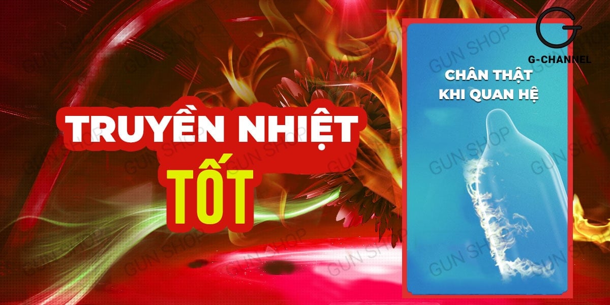 Bao cao su Muaisi Hot siêu điểm nổi ấm nóng hộp 10 cái chính hãng