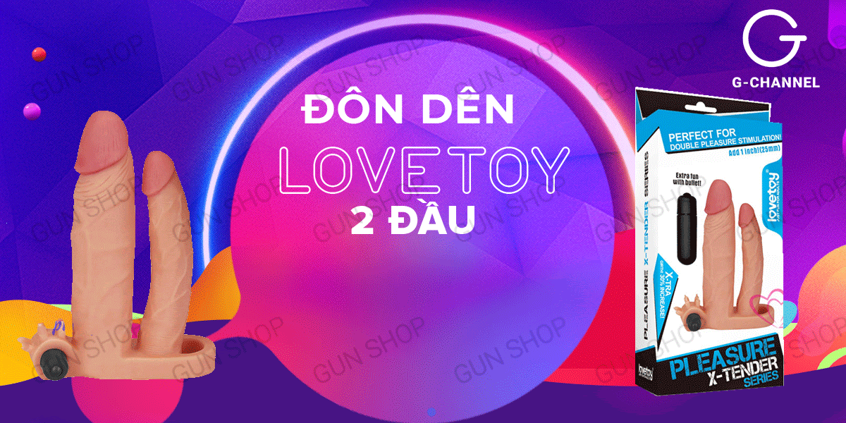 Bao cao su đôn dên Lovetoy 2 đầu silicon an toàn tăng khoái cảm