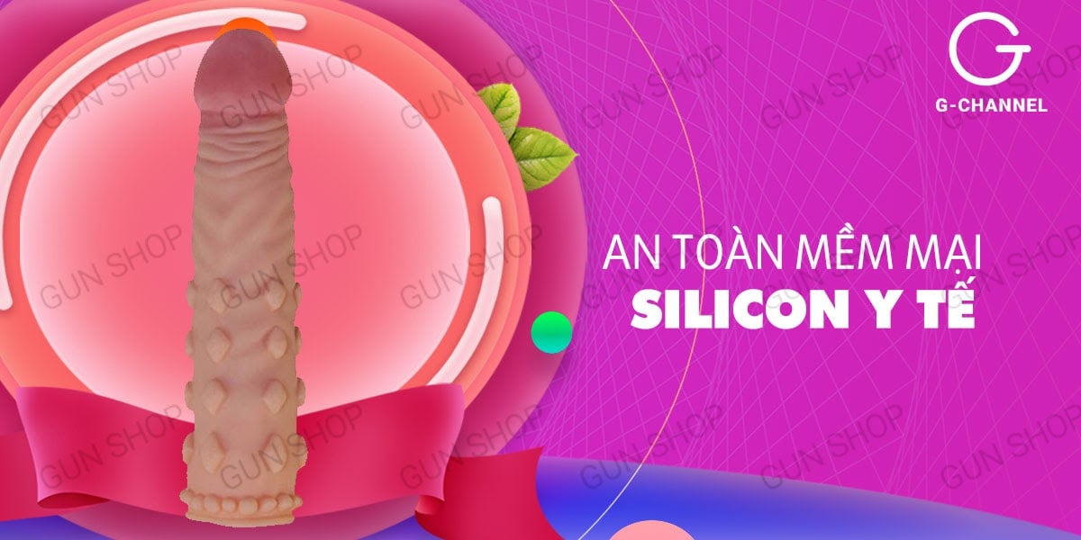 Bao cao su tăng kích thước Lovetoy 5cm silicon điểm nổi sướng