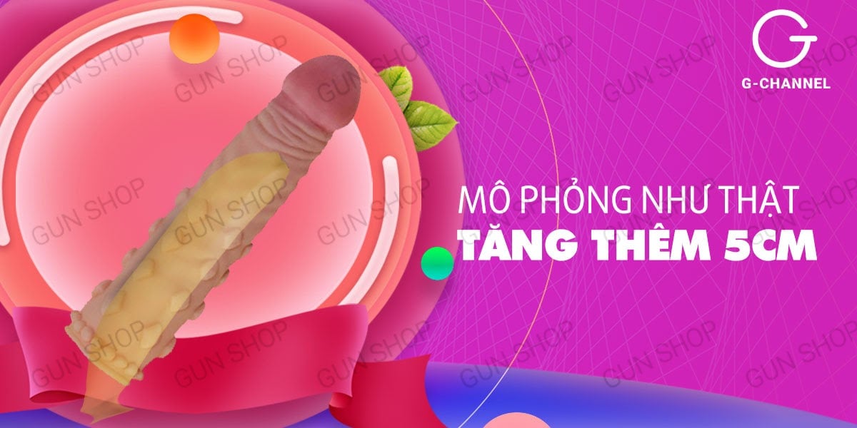 Bao cao su tăng kích thước Lovetoy 5cm silicon điểm nổi sướng